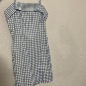 Mini Carolina blue plaid dress